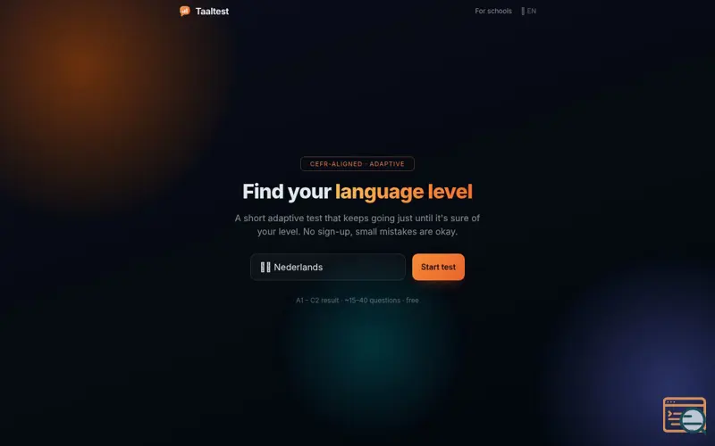 Screenshot of Taaltest