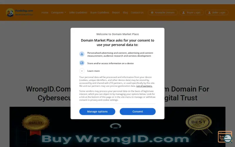 Screenshot of WrongID