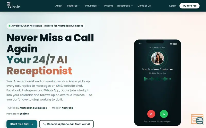 Screenshot of AIssie