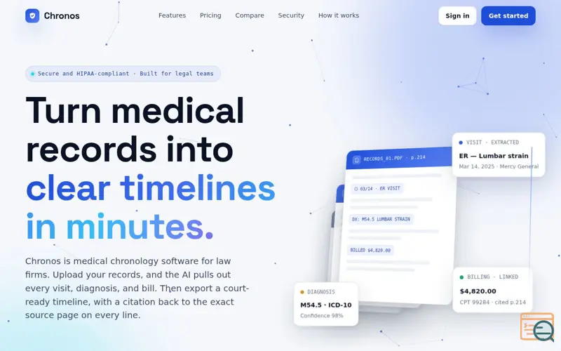 Screenshot of Chronos AI