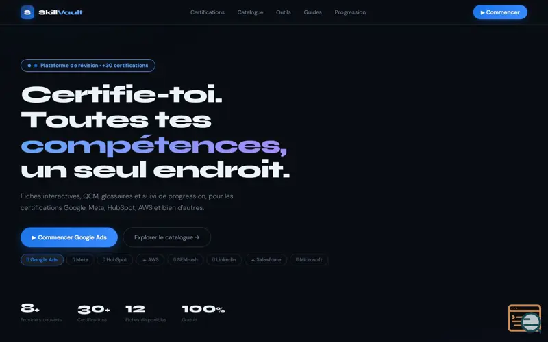 Screenshot of SkillVault