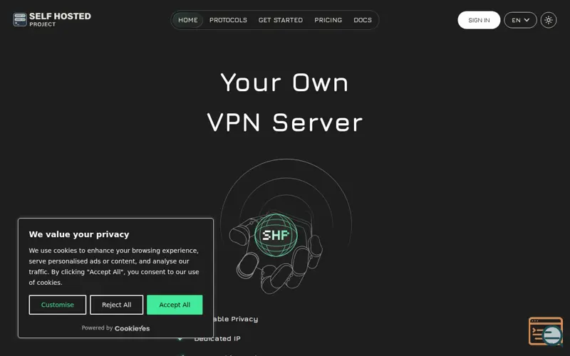 Screenshot of SHP.network