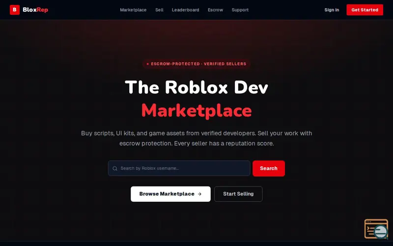 Screenshot of BloxRep.com - Roblox Developer Hub