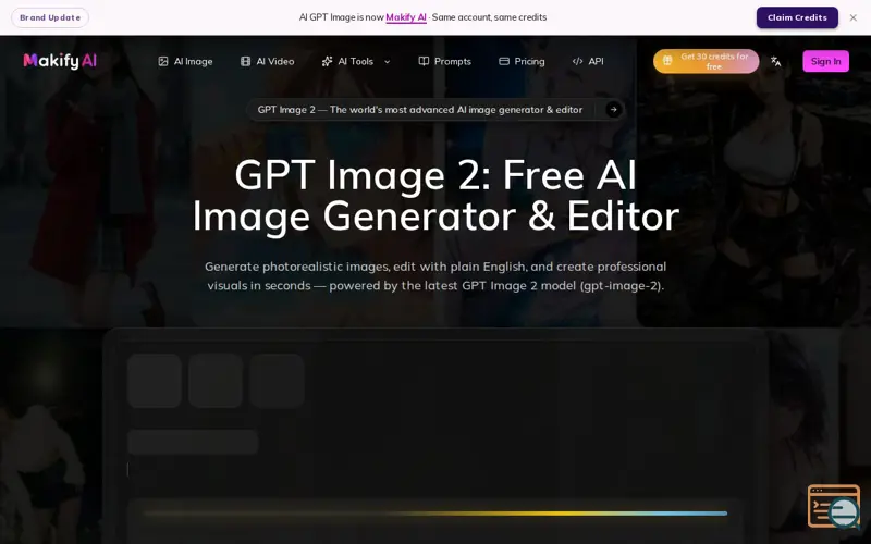 Screenshot of Makify AI - Free AI Image Editor