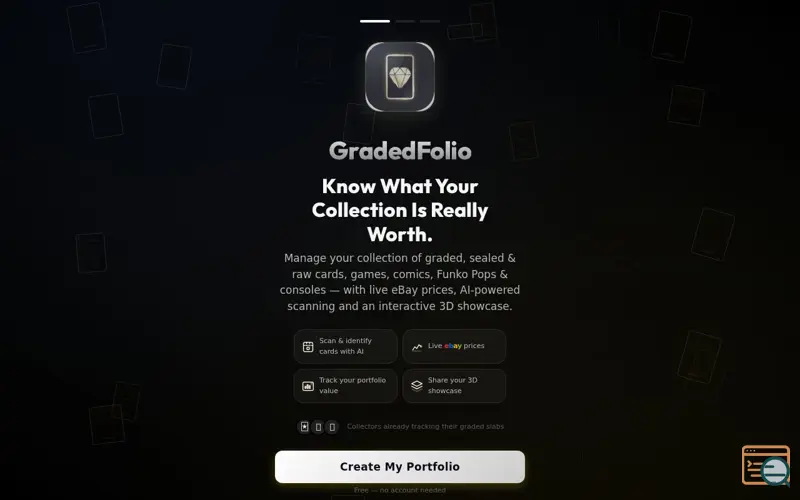 Screenshot of GradedFolio