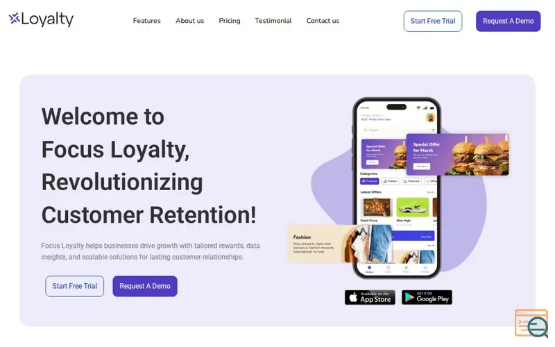 Screenshot of Focus Loyalty