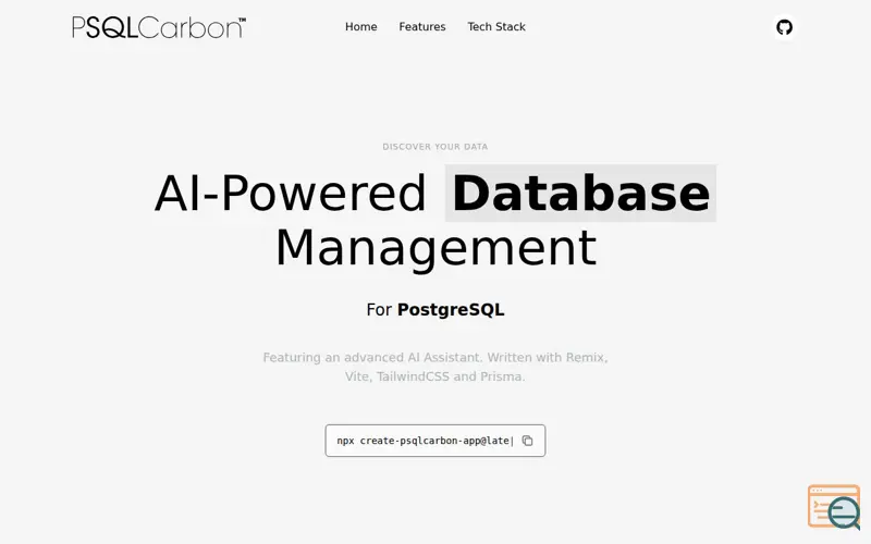 Screenshot of PSQLCarbon