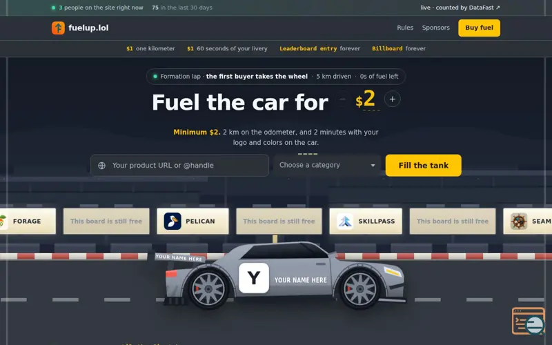 Screenshot of Fuelup