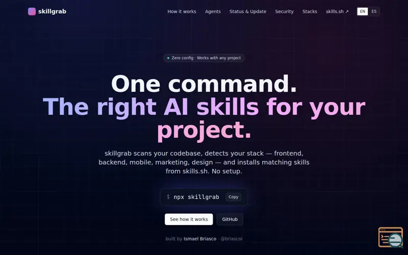 Screenshot of skillgrab