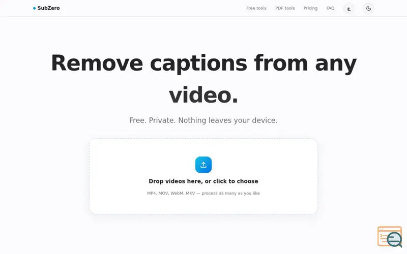 Screenshot of SubZerofree