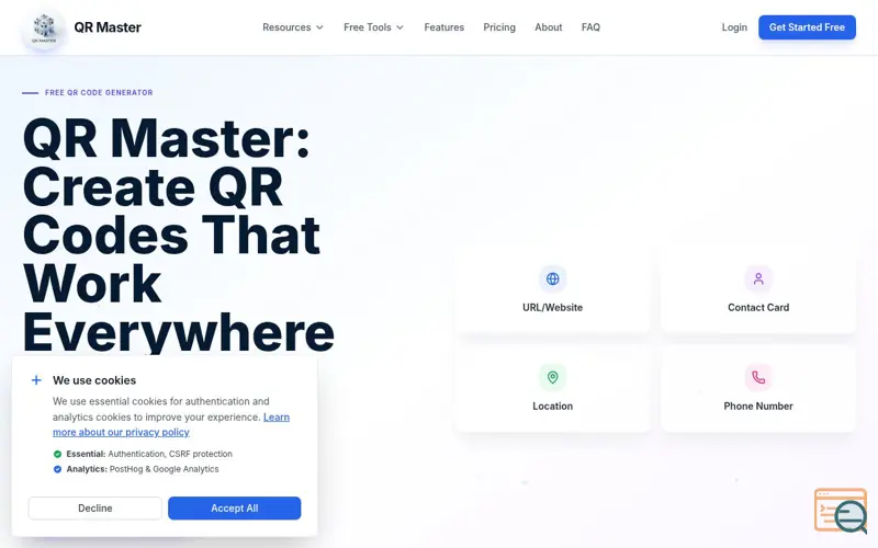 Screenshot of QR Master