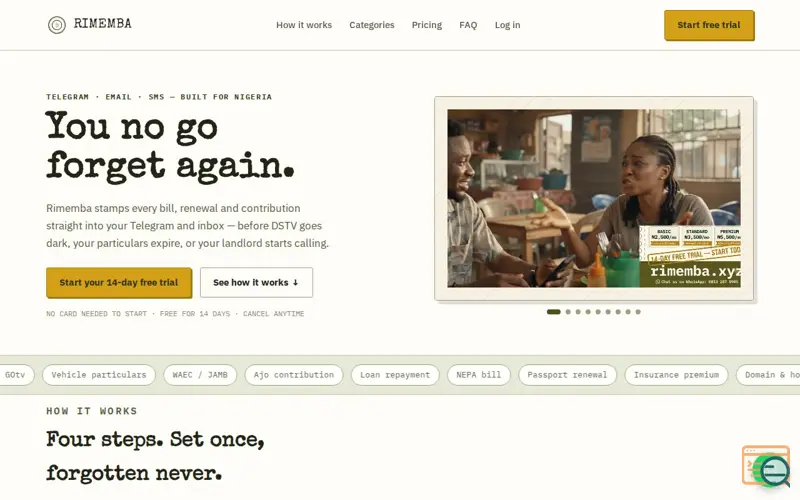 Screenshot of Rimemba — You No Go Forget Again