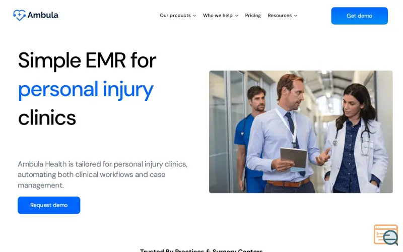 Screenshot of Ambula Healthcare