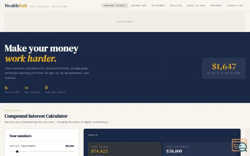 Screenshot of WealthPath
