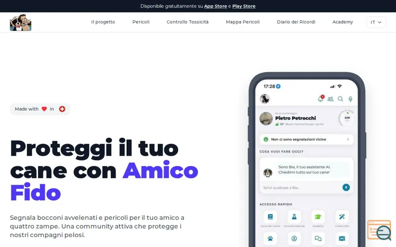Screenshot of Amico Fido