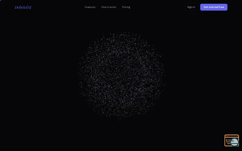 Screenshot of DebriefAI