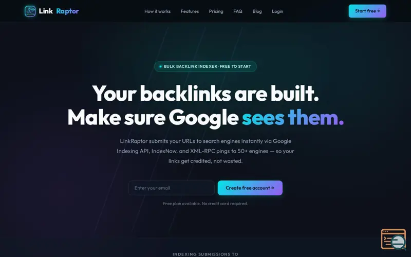 Screenshot of LinkRaptor