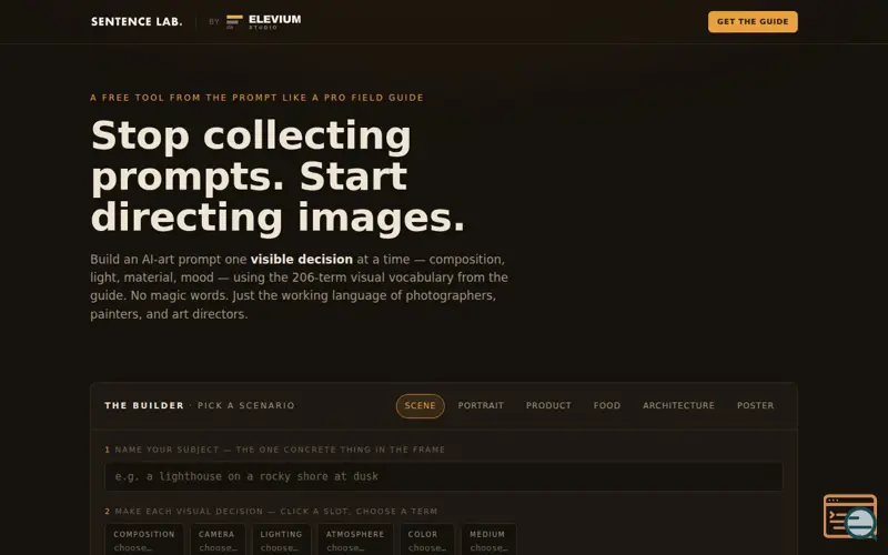 Screenshot of Sentence Lab