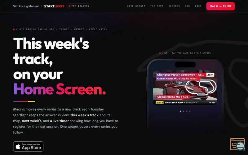 Screenshot of StartLight
