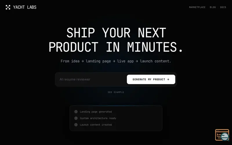 Screenshot of Yacht Labs
