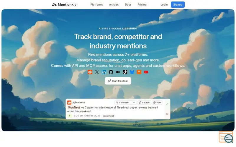 Screenshot of Mentionkit