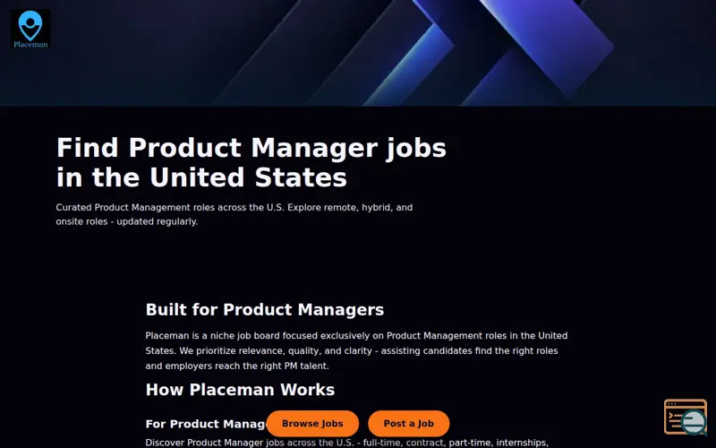 Screenshot of Placeman 