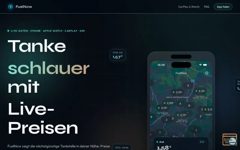 Screenshot of FuelNow