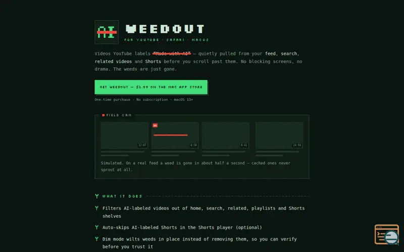 Screenshot of Weedout