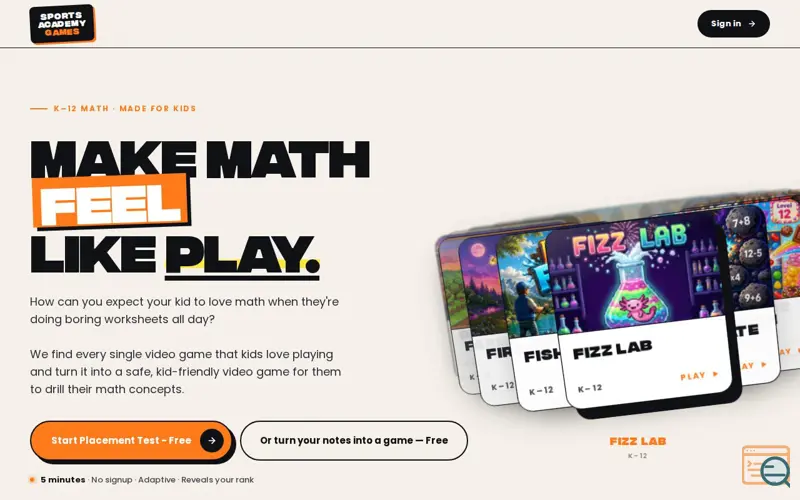 Screenshot of Sports Academy Games