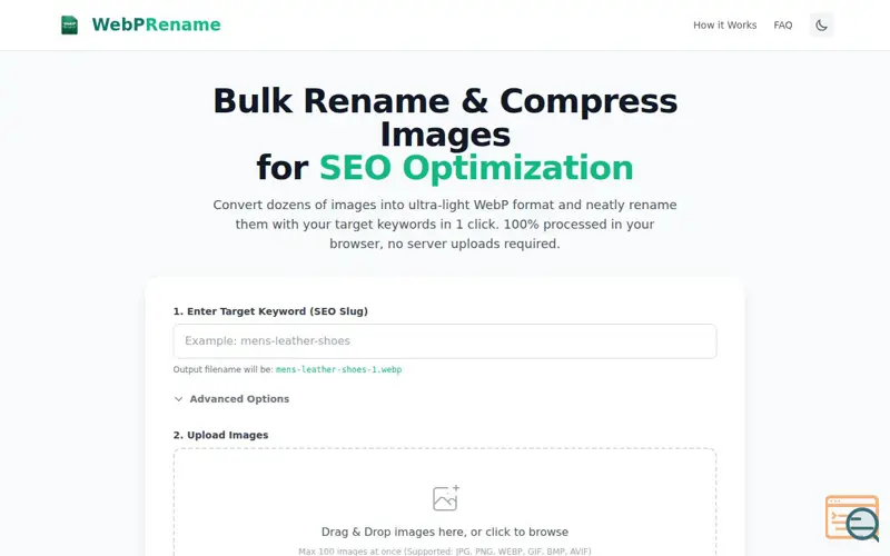Screenshot of WebPRename