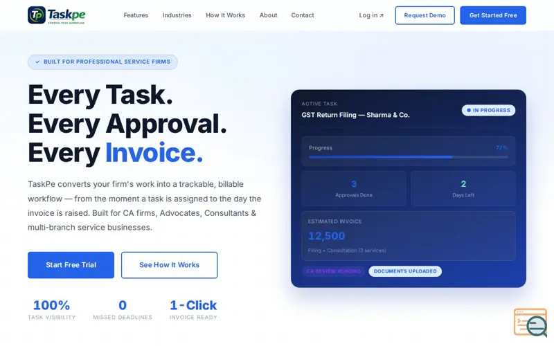 Screenshot of TaskPe 
