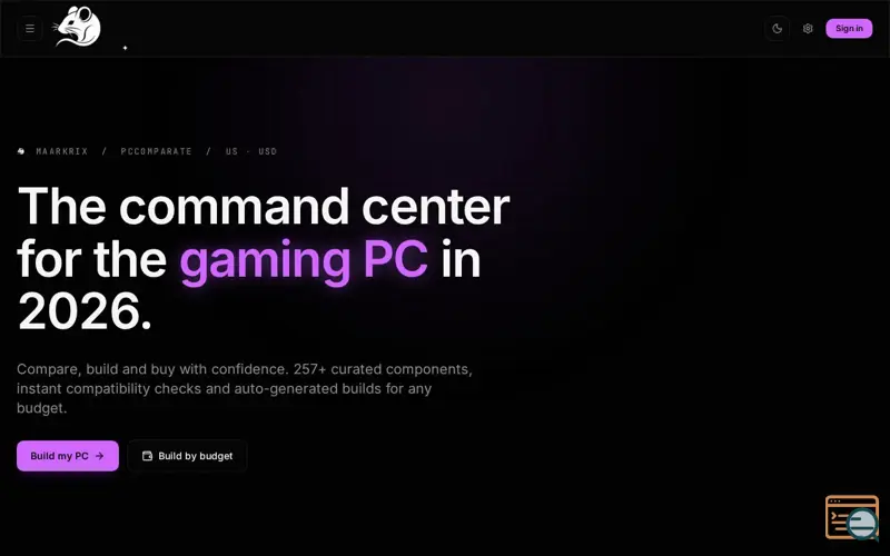 Screenshot of PCComparate