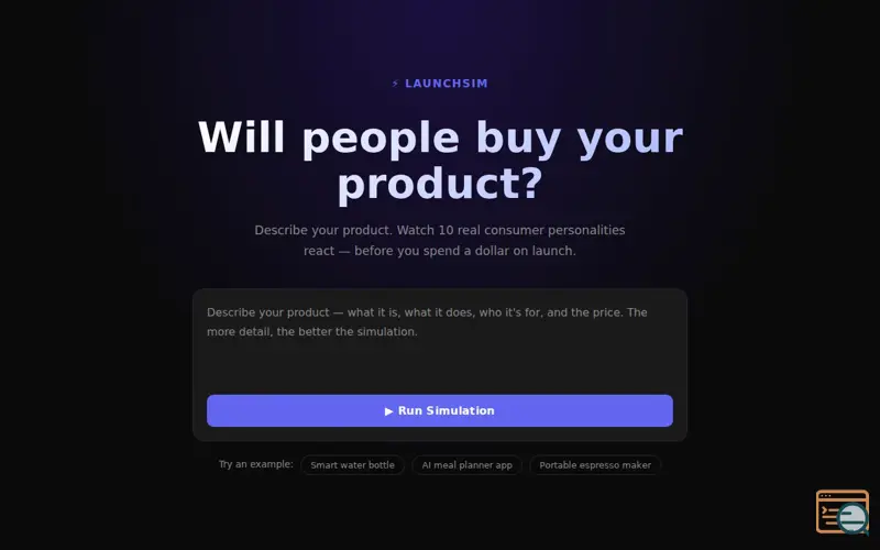 Screenshot of LaunchSim