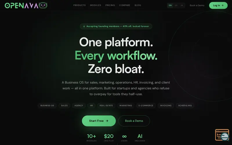 Screenshot of OpenAva