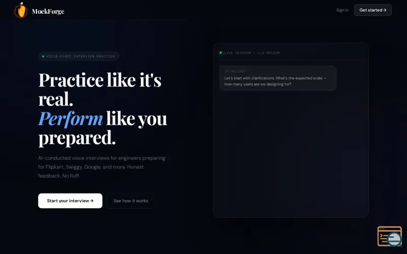 Screenshot of MockForge AI