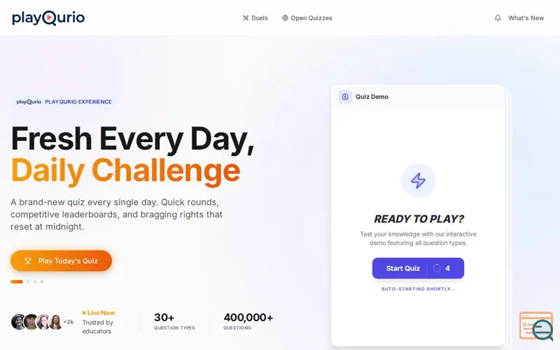 Screenshot of playQurio