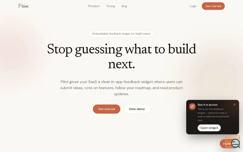 Screenshot of Fliint