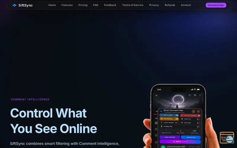Screenshot of Home, a launch using Spaceship Website Builder