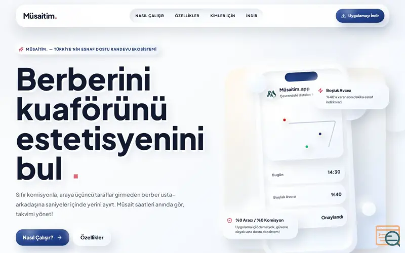 Screenshot of Müsaitim