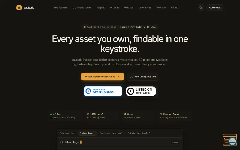 Screenshot of Vaultgrid