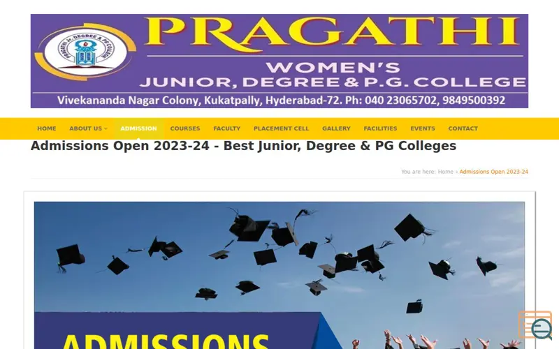 Screenshot of Best degree colleges in hyderabad