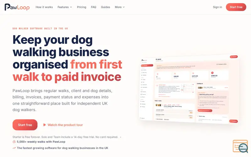 Screenshot of PawLoop