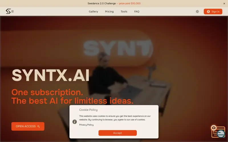 Screenshot of SYNTX.AI