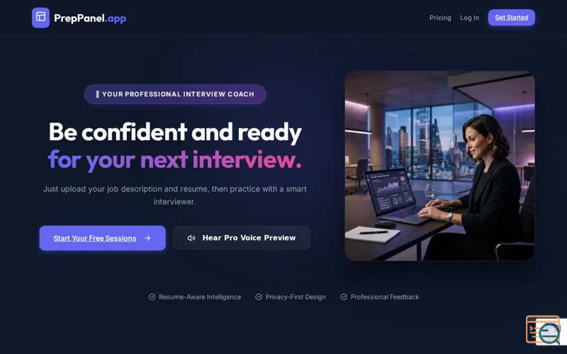 Screenshot of PrepPanel