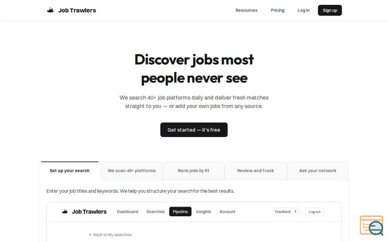 Screenshot of Job Trawlers