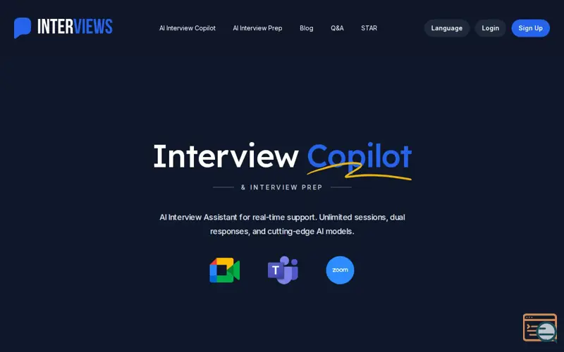 Screenshot of Interviews Chat