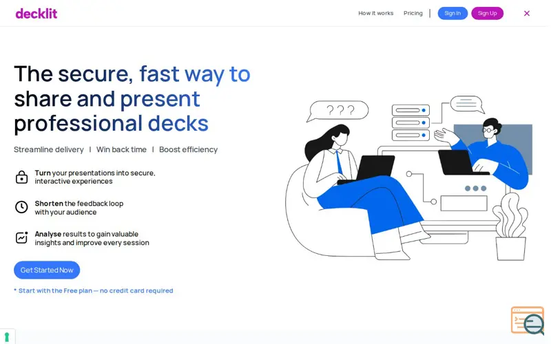 Screenshot of Decklit, a launch using IAB US Privacy