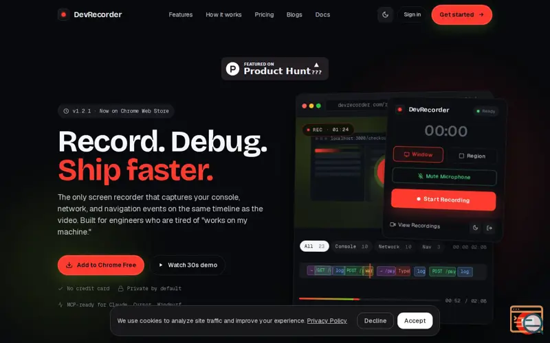 Screenshot of DevRecorder