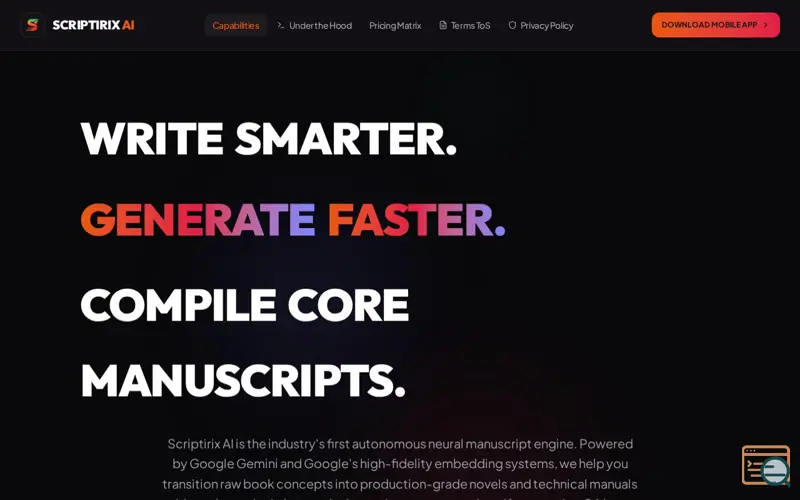 Screenshot of Scriptirix AI