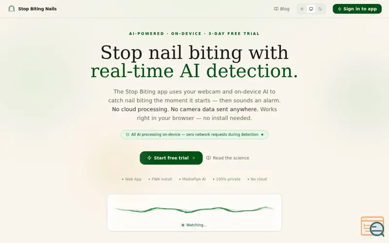 Screenshot of Stop Biting